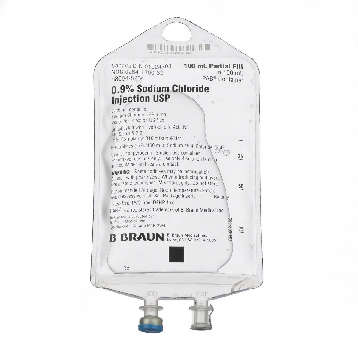 0.9 percent Normal Saline 100 mL