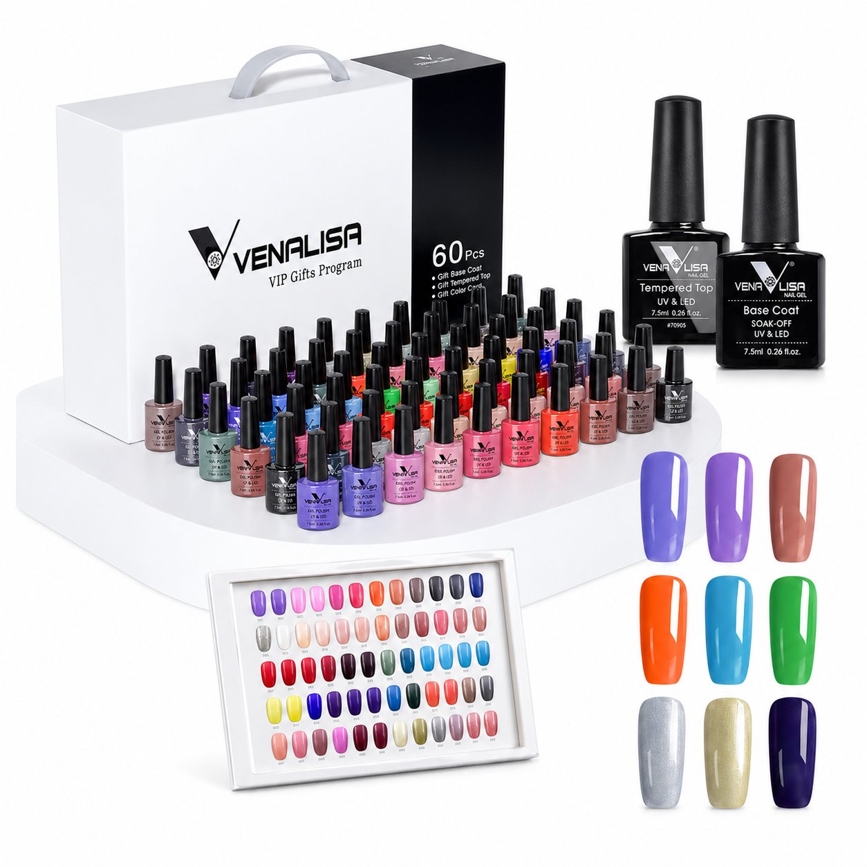 Professional 62-Piece UV/LED Gel Nail Polish VIP Kit