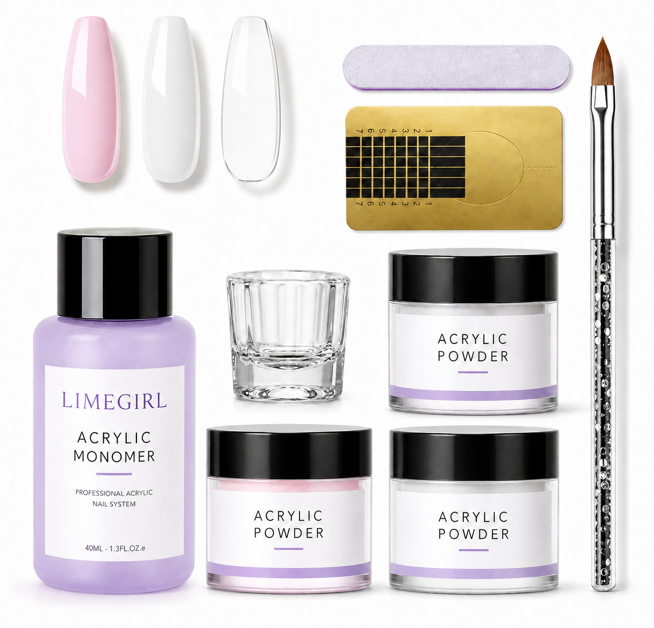 Acrylic Nail Powder & Liquid Starter Kit