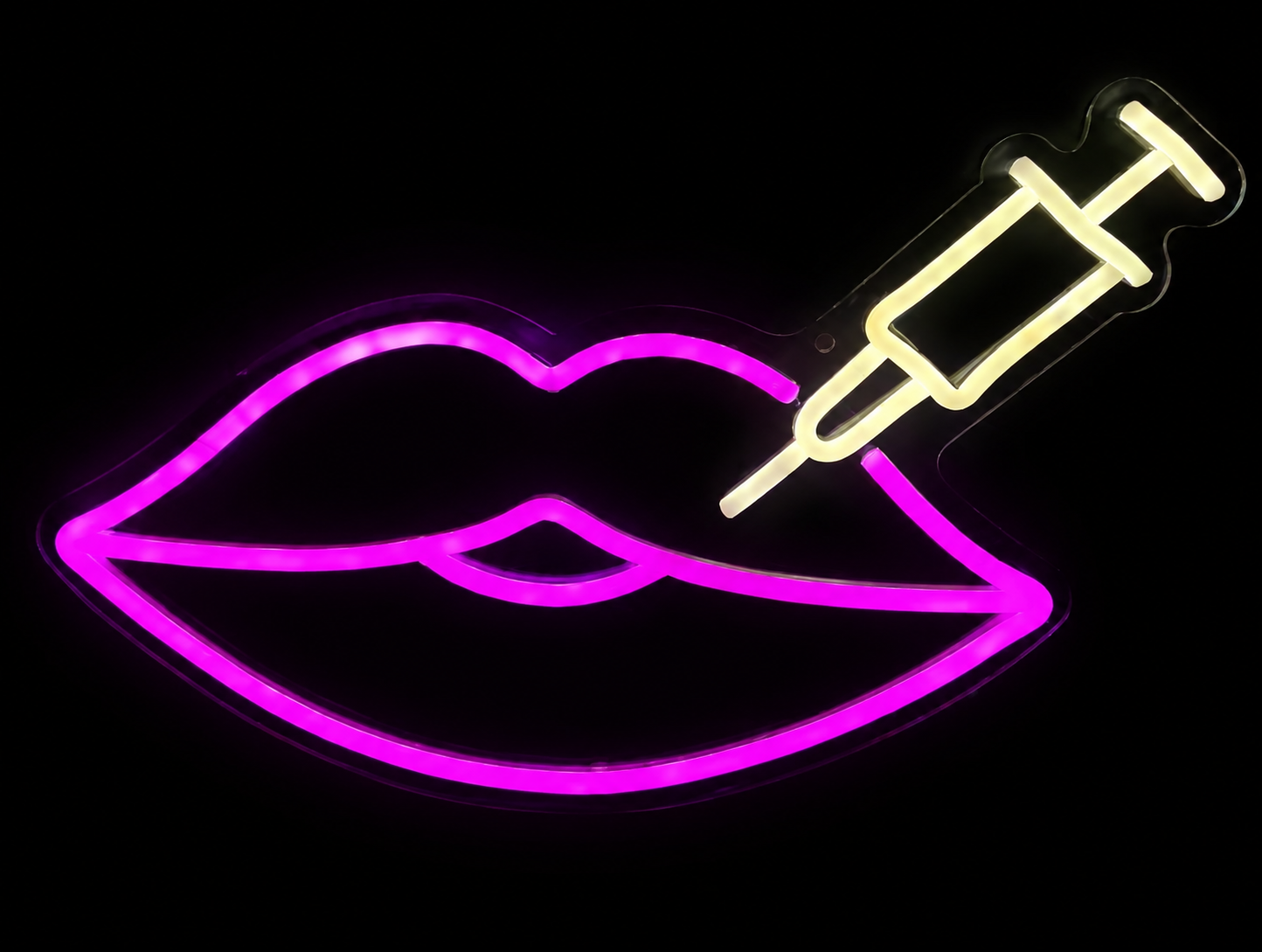 Lip Filler LED Neon Sign for Beauty Salons