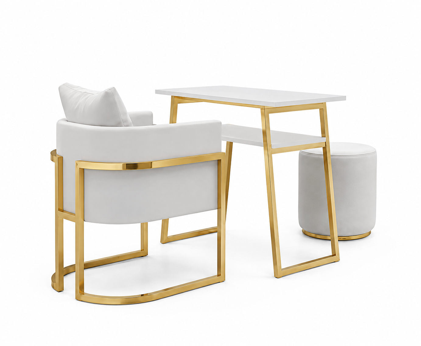 Luxury Double Nail Table and Chair Set