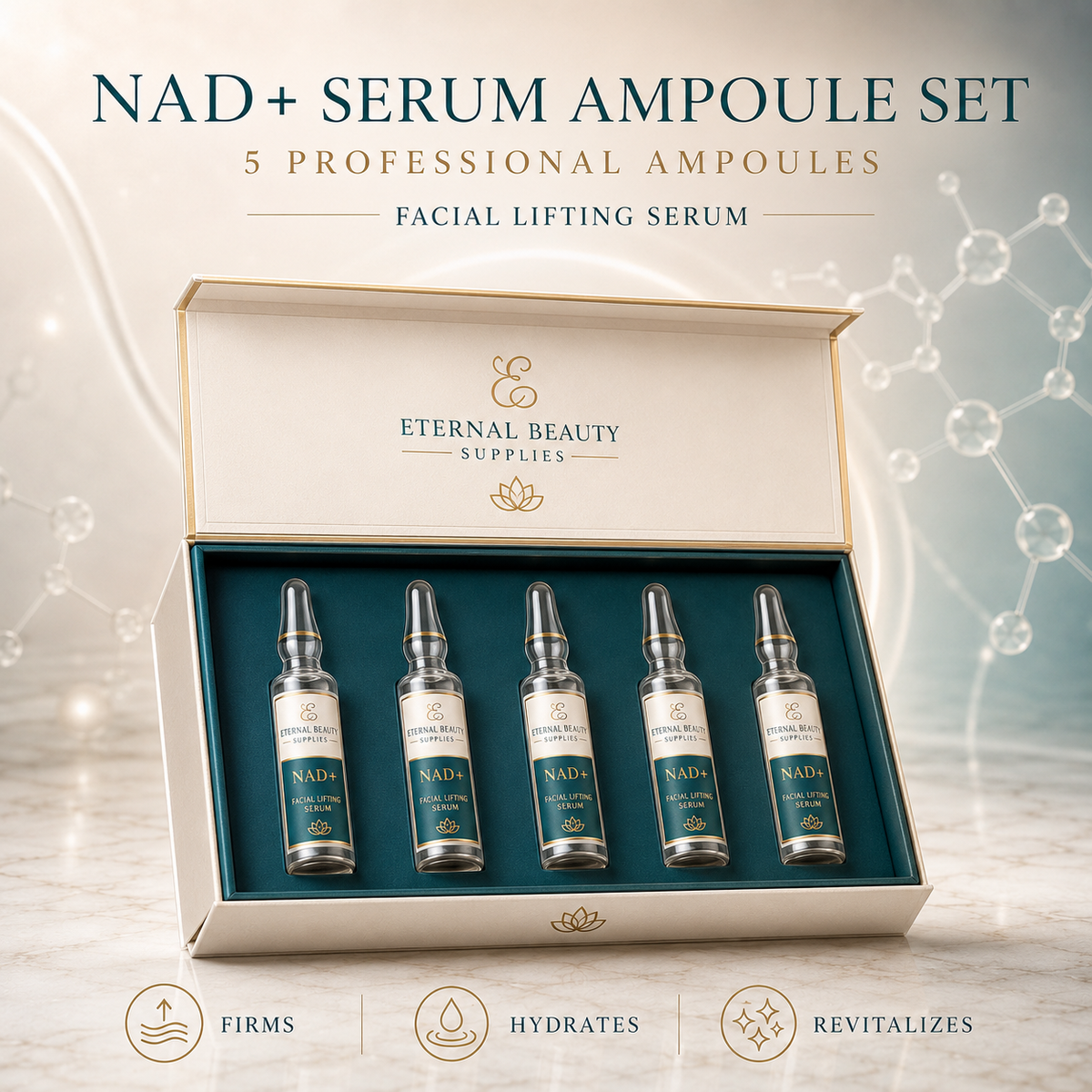 Eternal Beauty NAD+ Facial Lifting Serum — 5-Ampoule Set