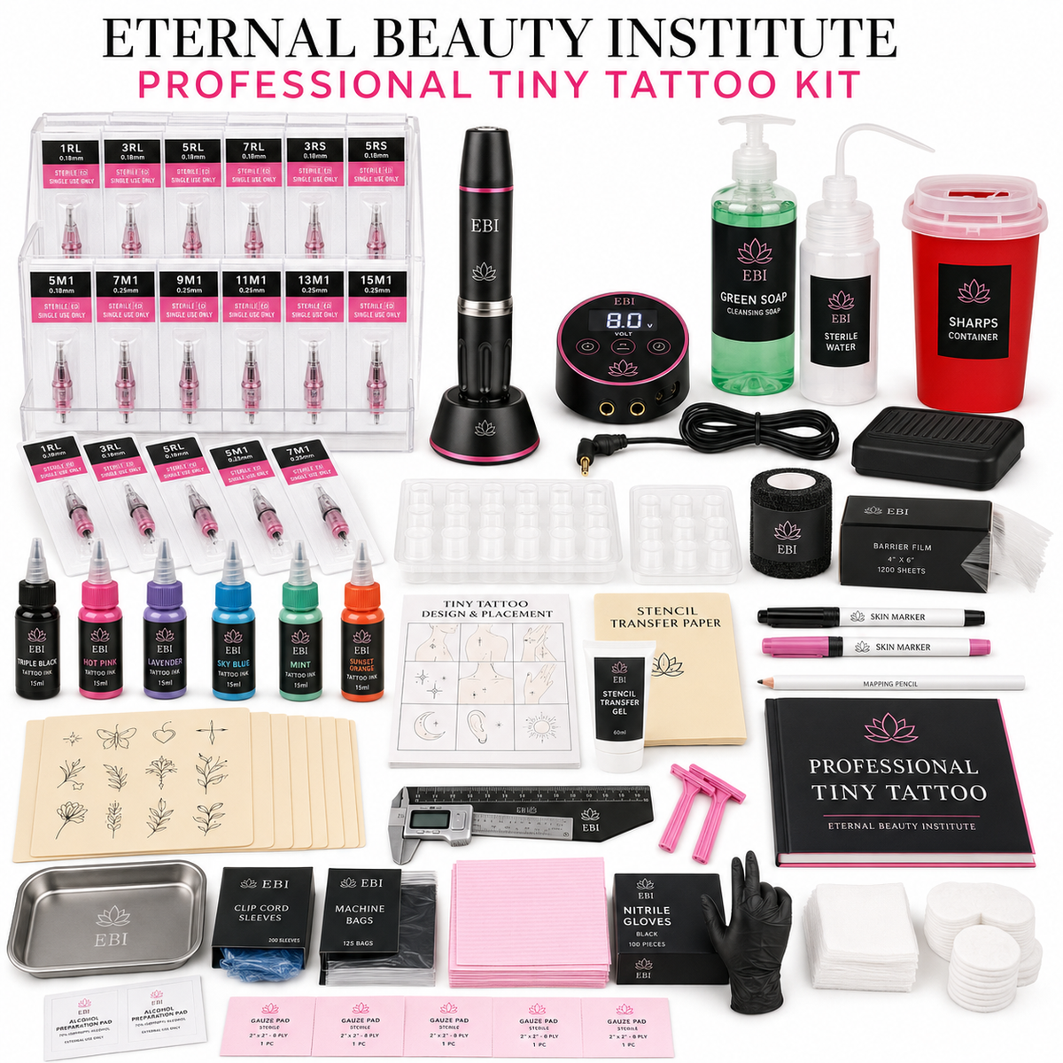 Professional Tiny Tattoo Kit with Wireless Pen & Tattoo Printer – Eternal Beauty Institute