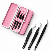 3-Piece Professional Lash Tweezer Set with Case