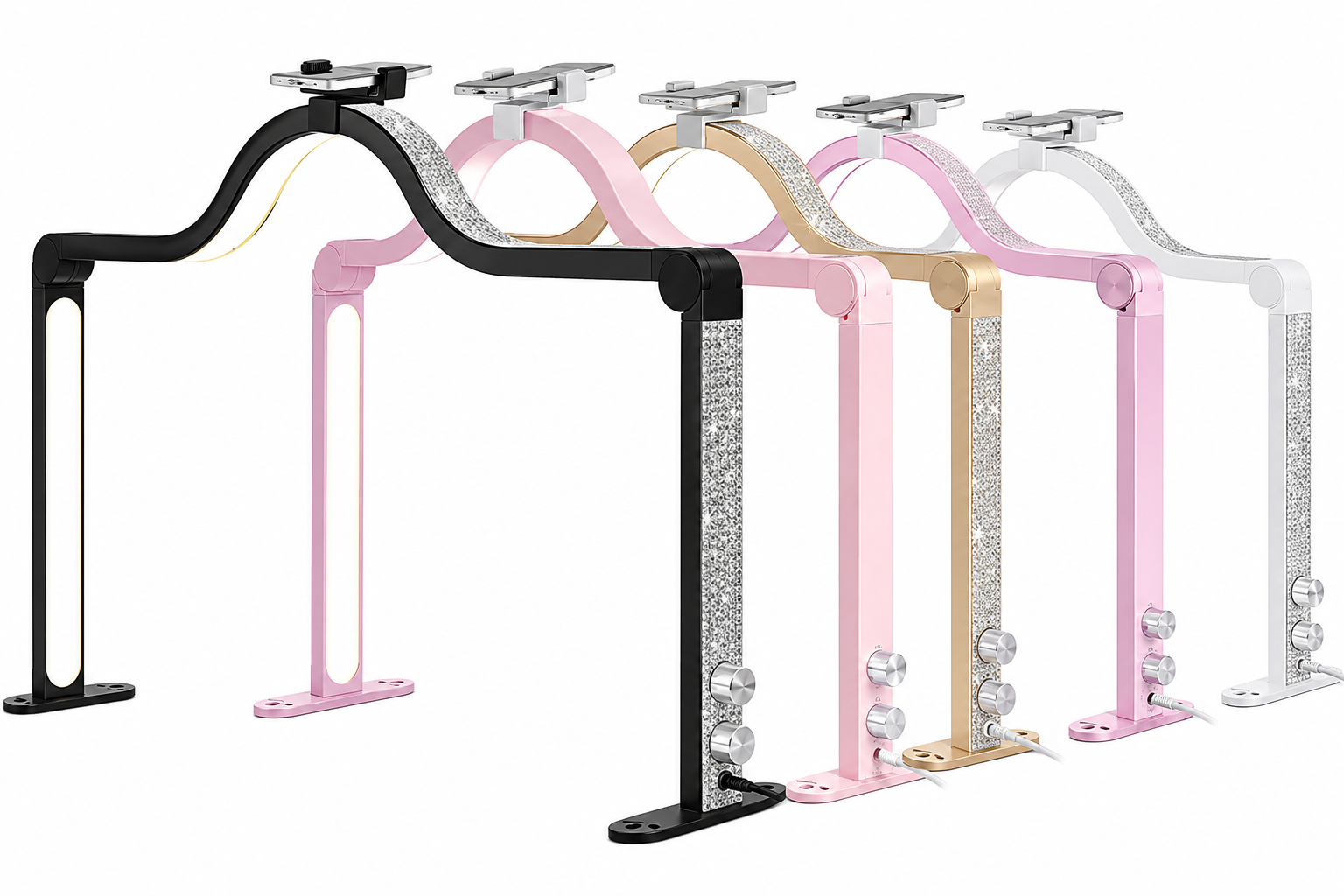 48W Foldable Half-Moon LED Beauty Desk Lamp