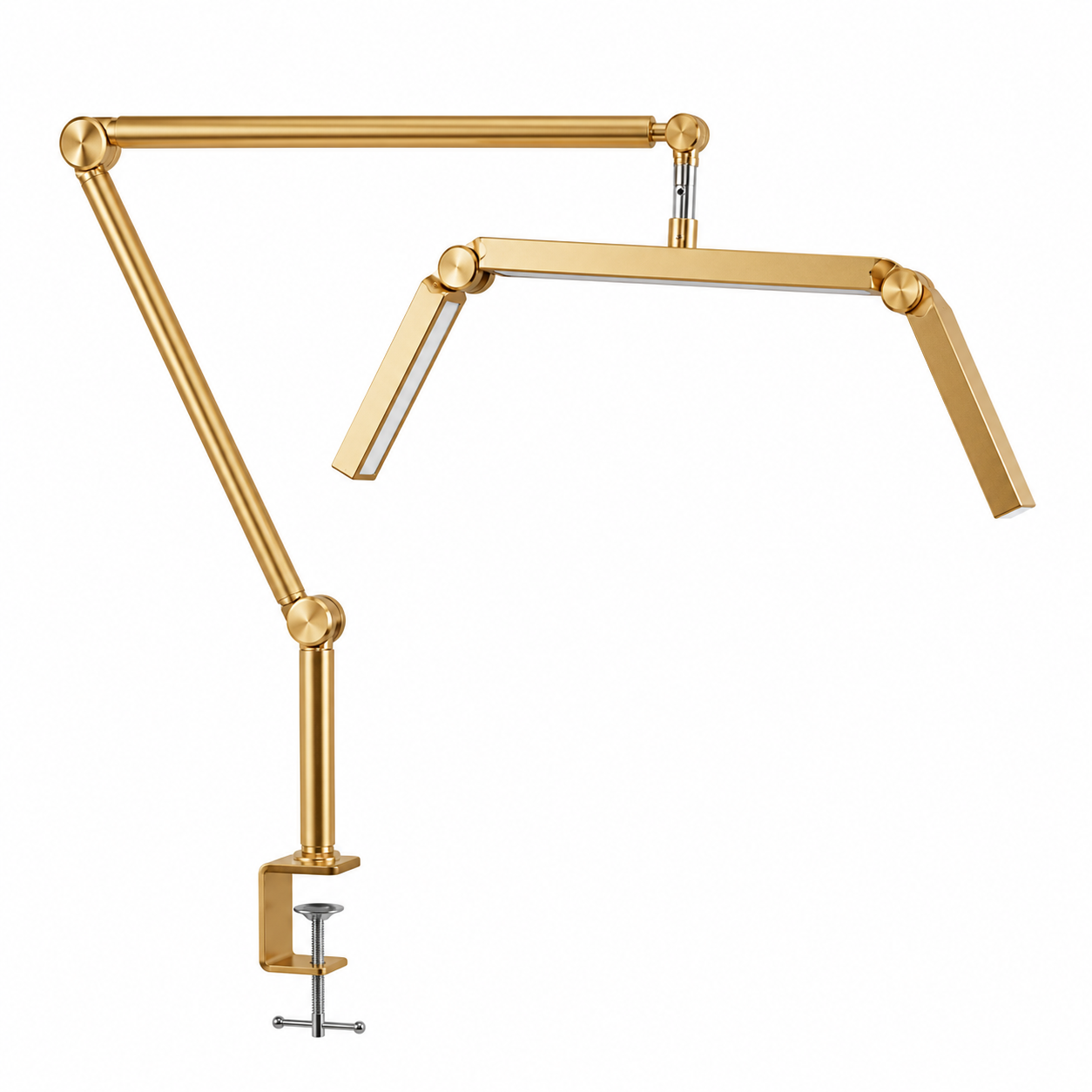 Adjustable Gold Sleek Beauty LED Lamp