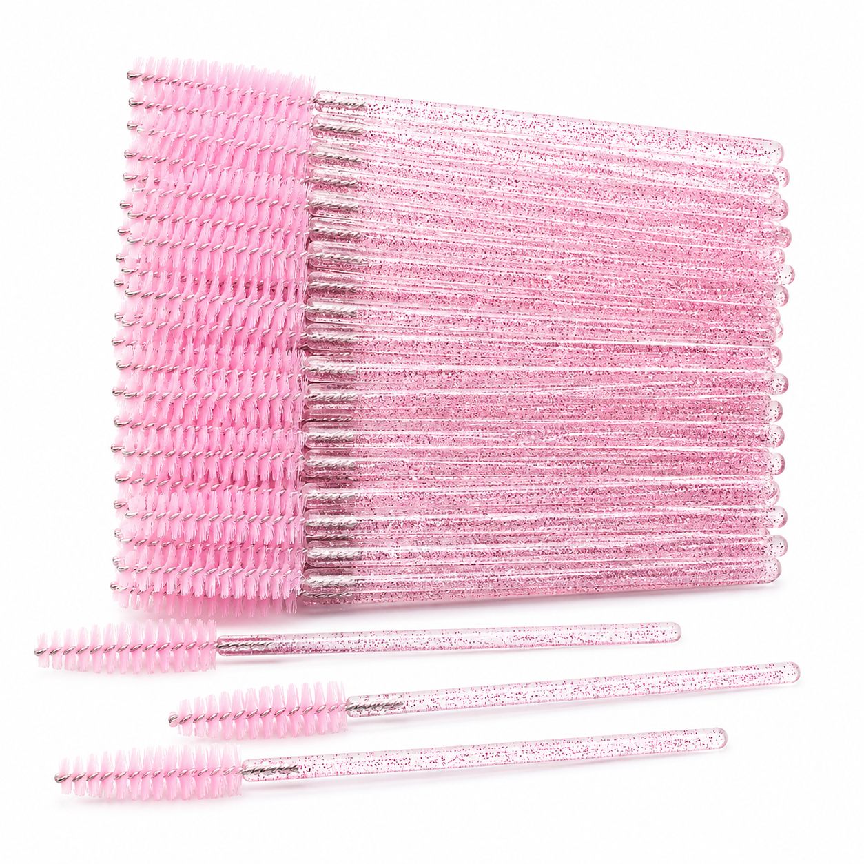Pink Crystal Mascara Spoolie Brushes