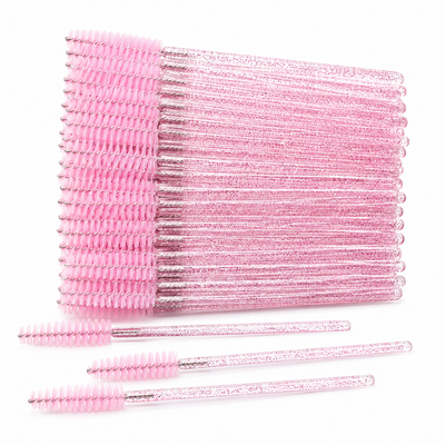 Pink Crystal Mascara Spoolie Brushes