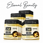 Eternal Beauty 24K Gold Hyaluronic Acid Facial Mask – 10 Pack