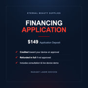 Radiant financing application $149 deposit — credited toward your device on approval, refunded in full if not approved